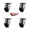 Service Caster 4 Inch Heavy Duty Rubber on Steel Caster Set with Roller Bearings SCC, 4PK SCC-35S420-RSR-4 - alternate 4